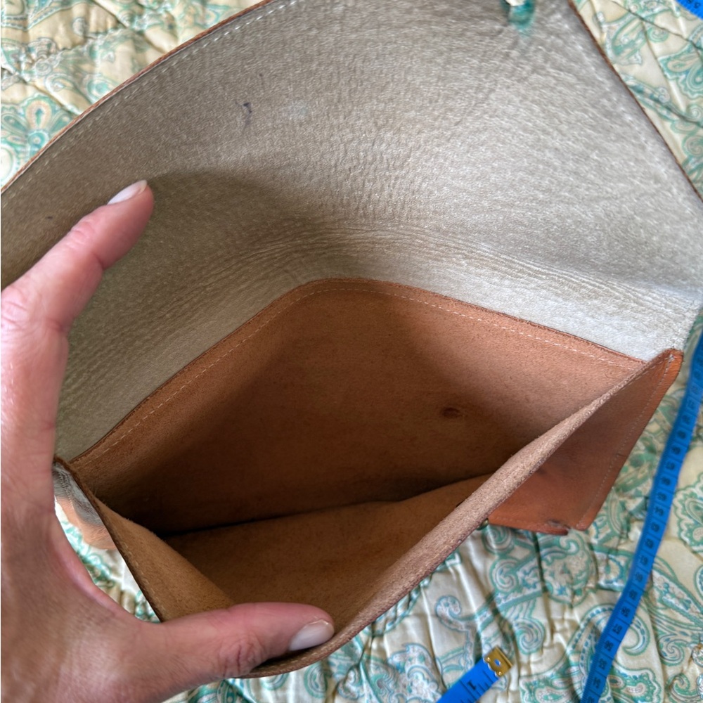 Marie Turnor Tanned Leather Envelope Clutch - Picture 4 of 5
